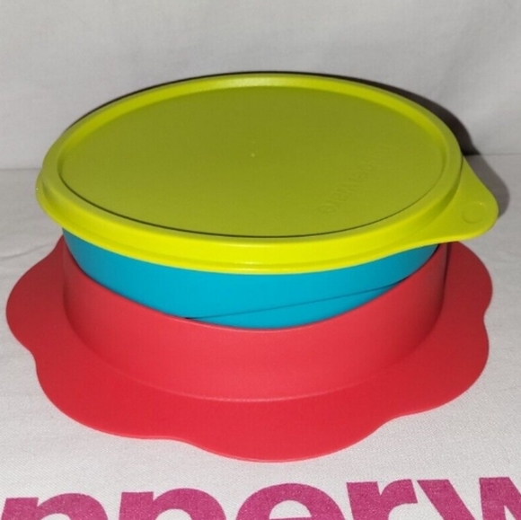 Tupperware Children's Kid's Feeding Dish Bowl w/ Suction Cup Base & Seal Primary - Picture 14 of 16